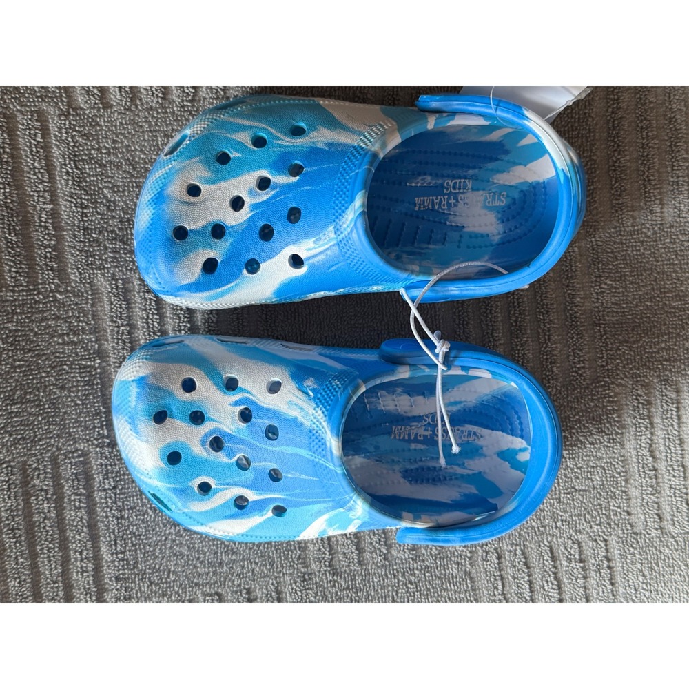 Strauss + Ramm Kids Toddler Zhack Blue Marble Swirl Clogs Shoes Size 8M NEW NWT